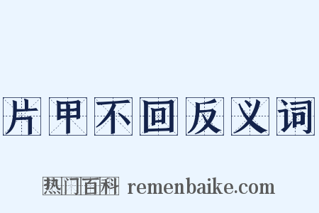 片甲不回反义词是什么意思的图片